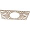 Ekena Millwork Hoover Wood Fretwork Pierced Ceiling Medallion, Red Oak, 38"W x 19"H x 14 1/4"ID x 3/8"T CMWP38X19X0375HORO - alternate 2
